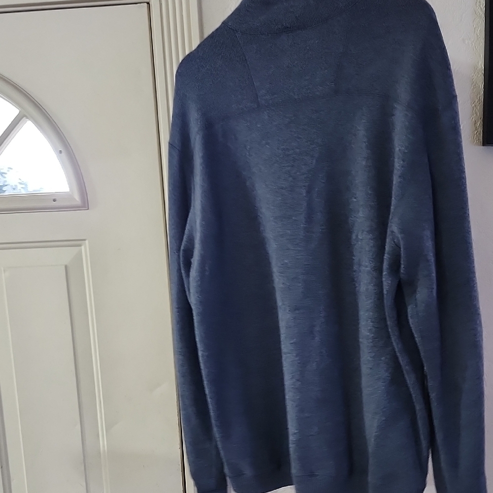 Daniel Cremieux Charcoal Quarter Zip-Up Sweater 100% Cotton Grown Man Attire - Picture 7 of 7